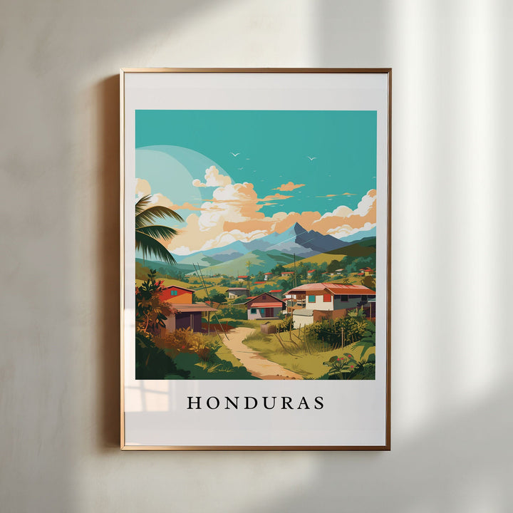 Honduras Modern Wall art - Central America, Honduras poster, Wedding gift, Birthday present, Custom Text, Personalised Gift