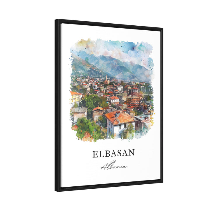 Elbasan Albania Wall Art, Elbasan Albania Print, Elbasan Watercolor, Elbasan Albania Gift,