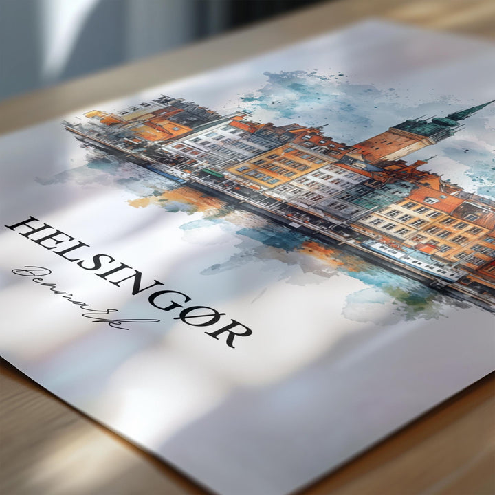 Helsingør, Denmark – Watercolor Art Print