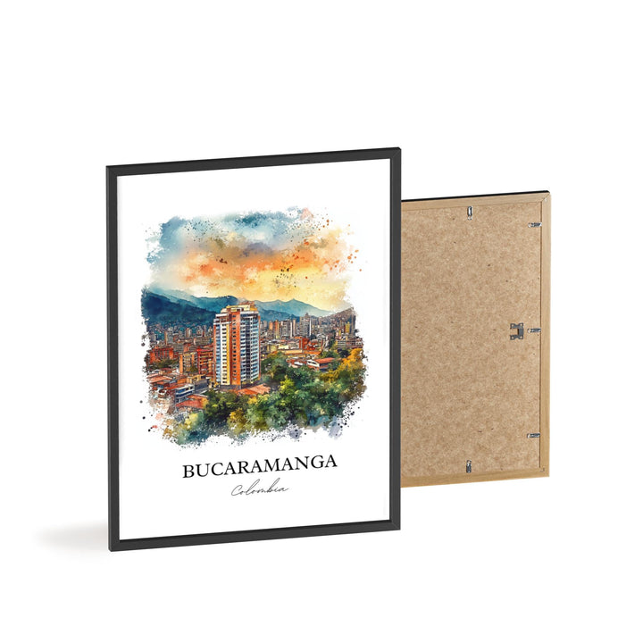 Bucaramanga Wall Art, Santander Department Print, Colombia Watercolor Art, Bucaramanga Gift, Travel Print, Travel Poster, Housewarming Gift