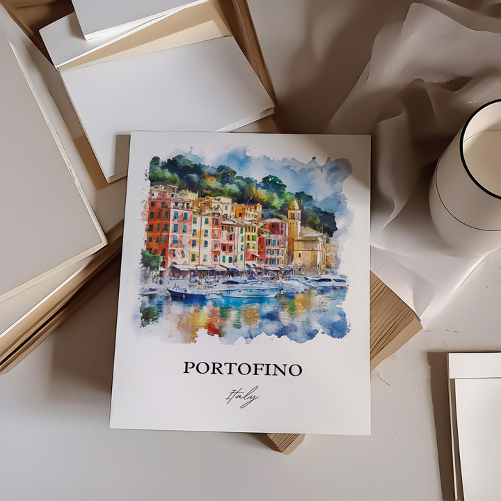 Portofino, Italy – Watercolor Art Print