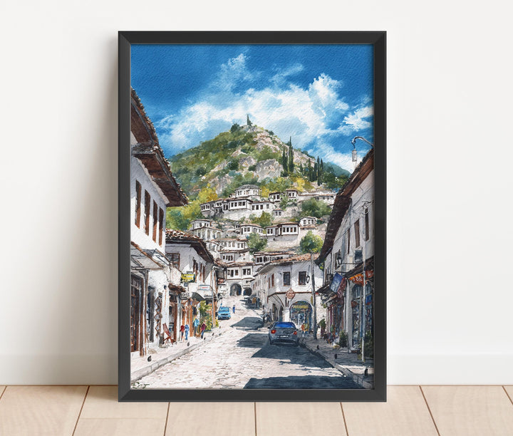 Berat, Albania – Watercolor Art Print