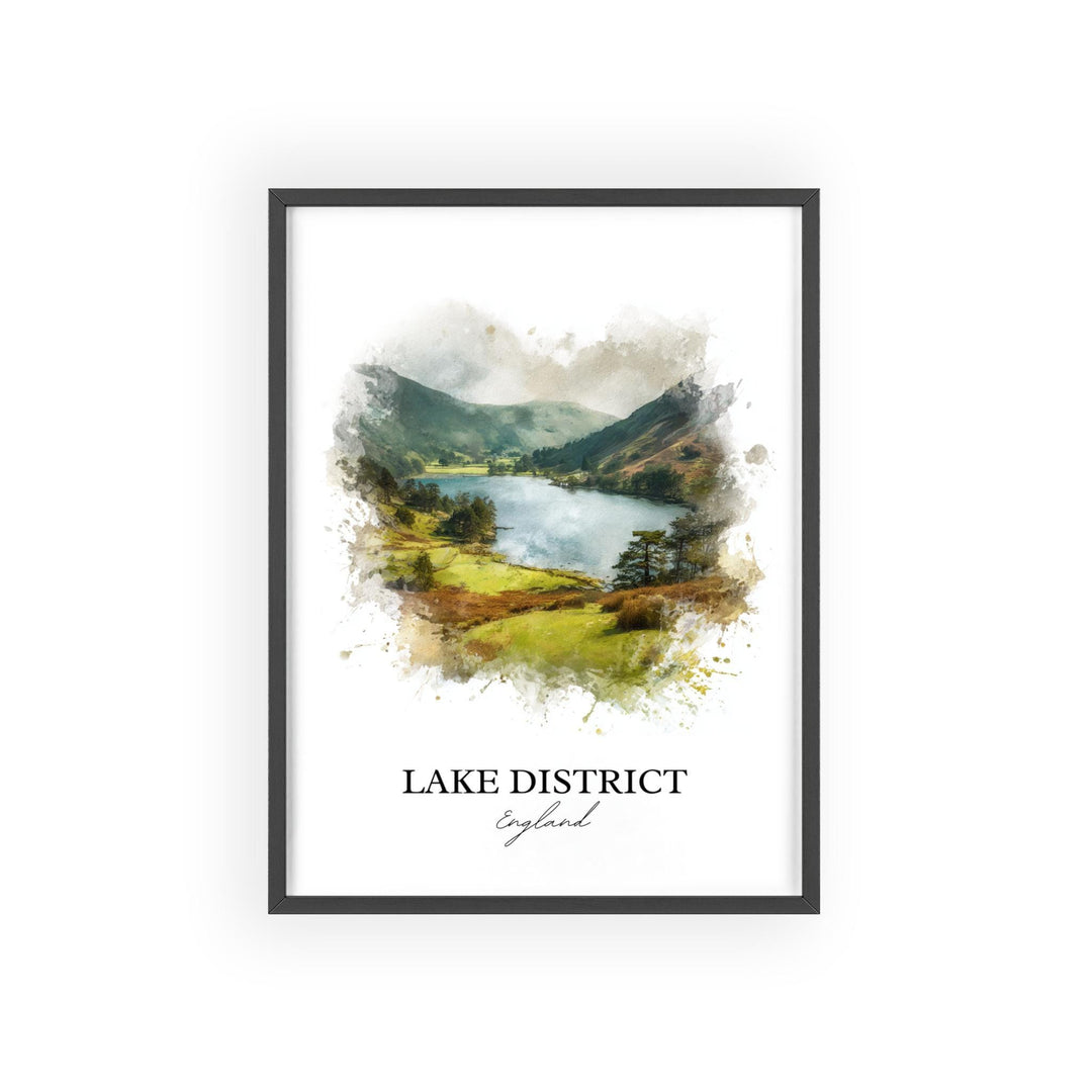 Lake District Wall Art, Lake District Print, England Watercolor Art, Lake District Gift, Travel Print, Travel Poster, Housewarming Gift