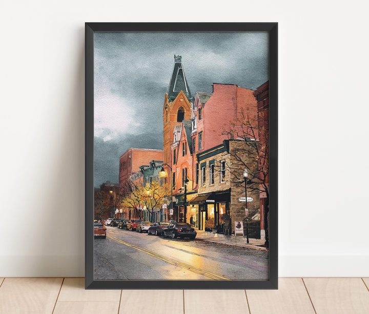Ann Arbor, Michigan, USA – Watercolor Art Print