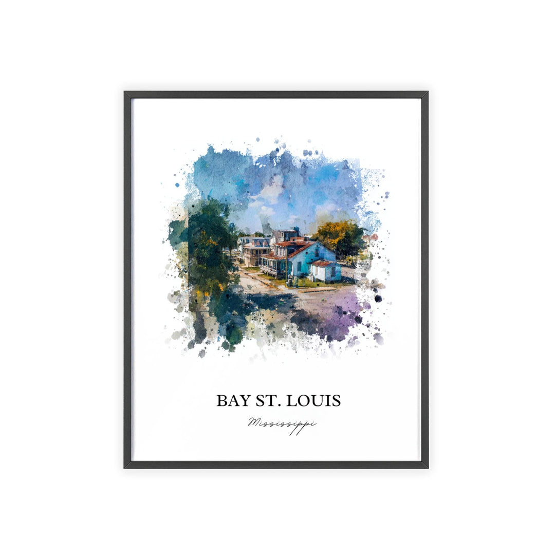 Bay St. Louis, Mississippi – Watercolor Art Print