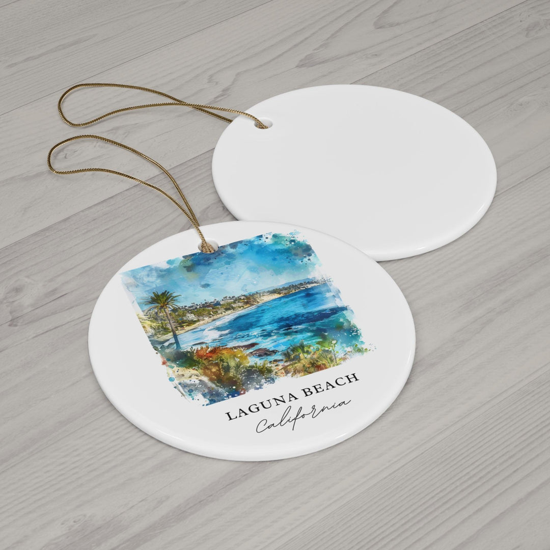 Laguna Beach CA Ornament: Unique Laguna Beach Souvenir, Laguna Beach Xmas Decor, and Authentic Laguna Beach California Christmas Gift