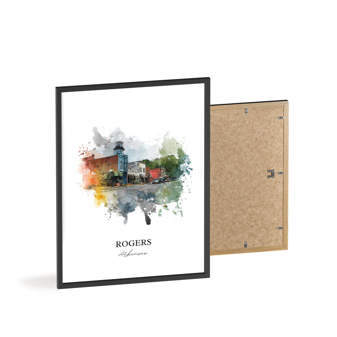 Rogers, Arkansas – Watercolor Art Print