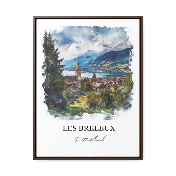 Les Breuleux Art, Switzerland Print, Les Breuleux Watercolor, Jura Canton Switzerland Gift, Travel Print, Travel Poster, Housewarming Gift