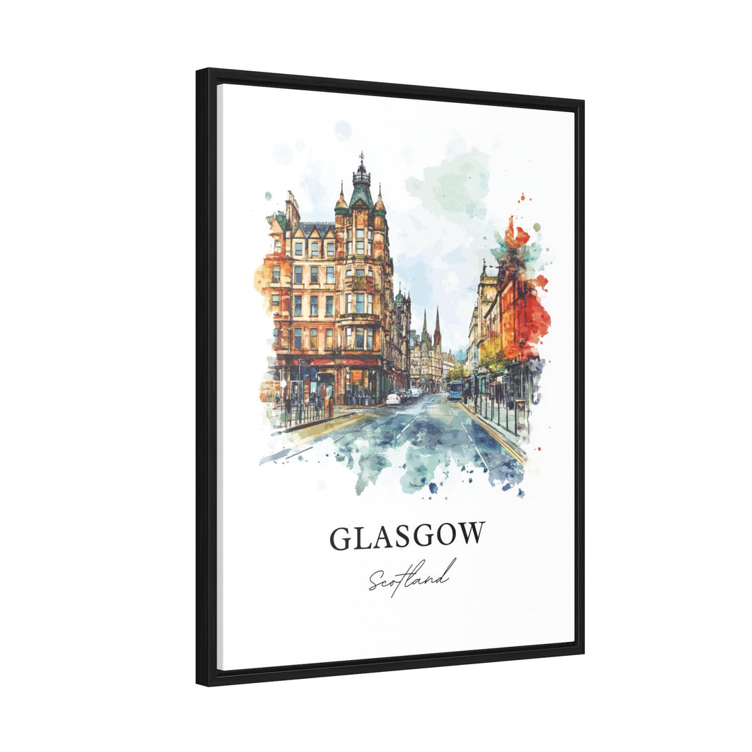 Glasgow Wall Art, Glasgow Scotland Print, Scotland Watercolor Art, Glasgow Scotland Gift, Travel Print, Travel Poster, Housewarming Gift