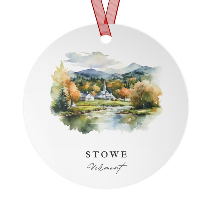 Stowe VT Ornament: Unique Stowe Vermont Souvenir, Stowe Xmas Decor, and Authentic Stowe Vermont Gift