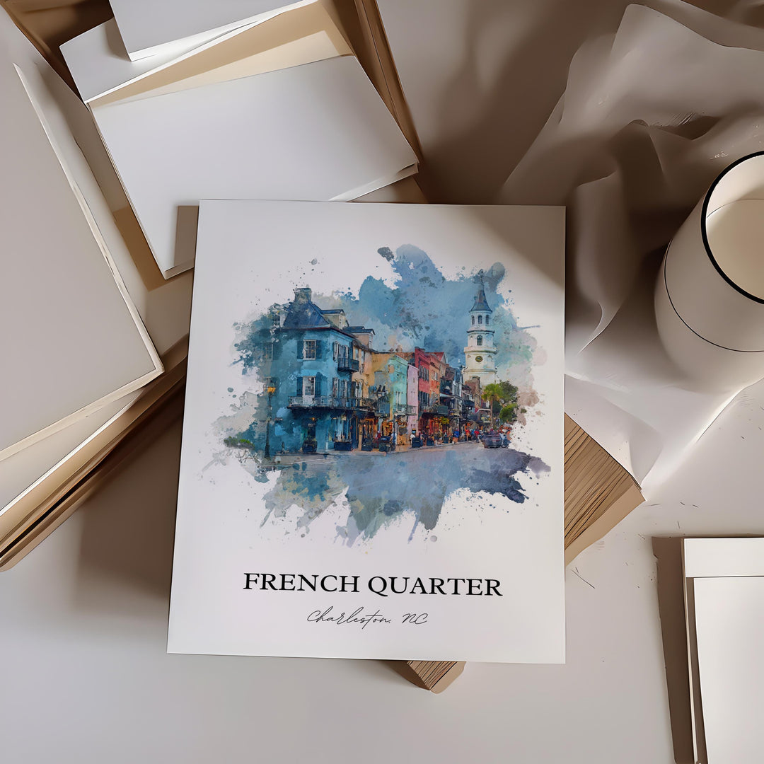 Charleston, South Carolina, USA – Watercolor Art Print