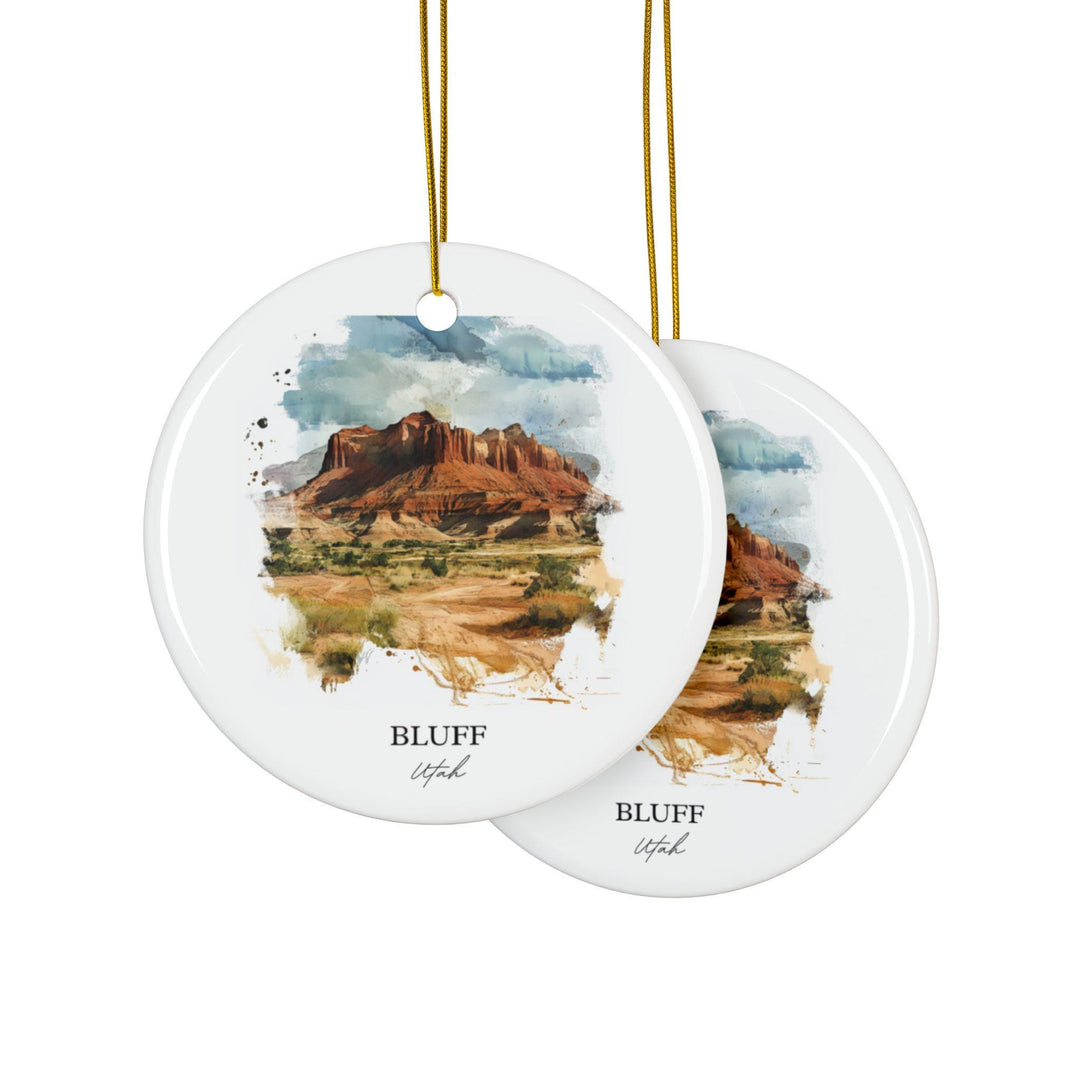 Bluff Utah Ornament: Unique Bluff Utah Souvenir, Bluff Utah Xmas Decor, and Authentic Bluff Utah Gift