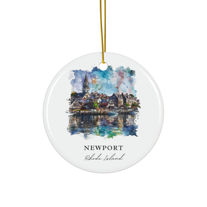 Newport RI Ornament: Unique Newport Souvenir, Newport Rhode Island Decor, and Authentic Newport RI Gift
