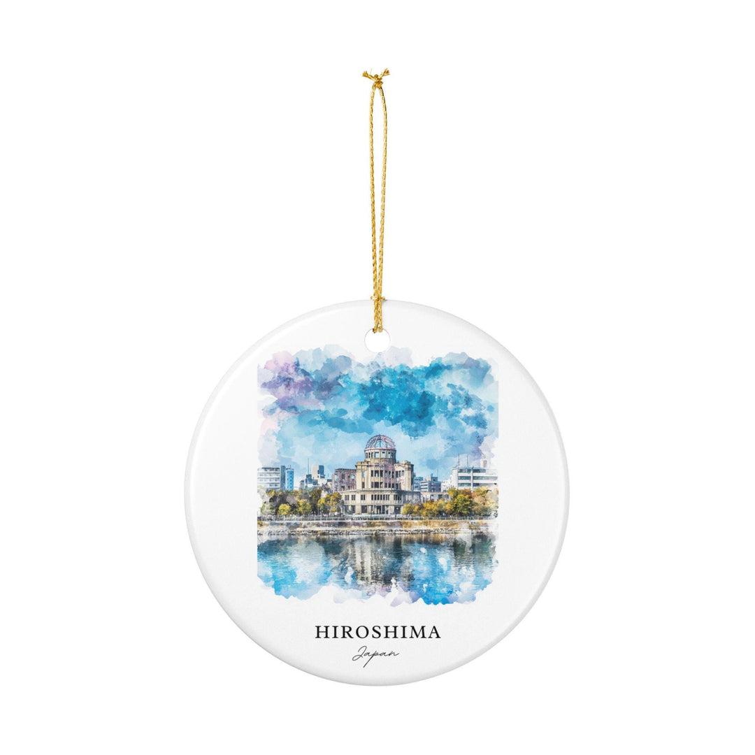 Hiroshima Japan Ornament: Unique Hiroshima Souvenir, Hiroshima Xmas Decor, and Authentic Hiroshima Japan Gift