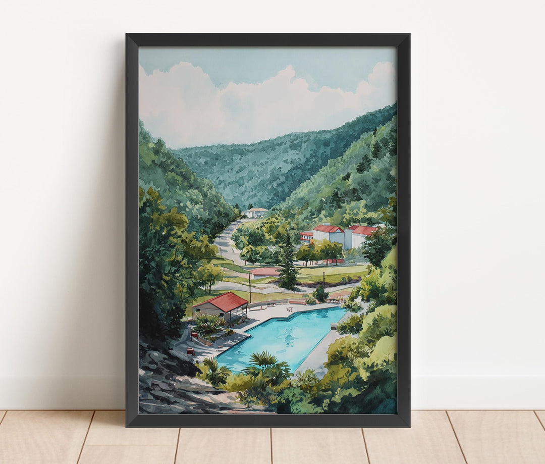 Hot Springs, Arkansas – Watercolor Art Print