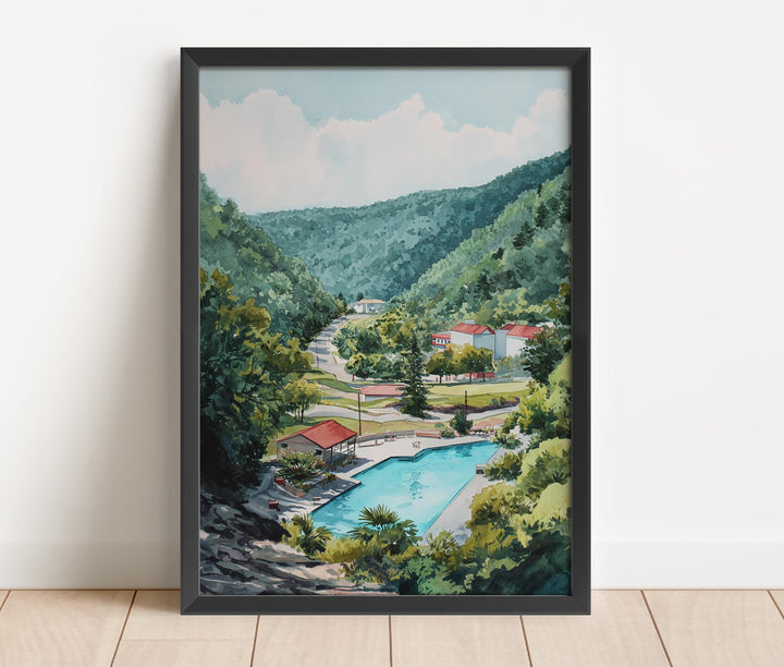 Hot Springs, Arkansas – Watercolor Art Print