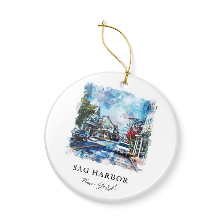 Sag Harbor Ornament: Unique Sag Harbor Souvenir, Hamptons Xmas Decor, and Authentic Sag Harbor Gift