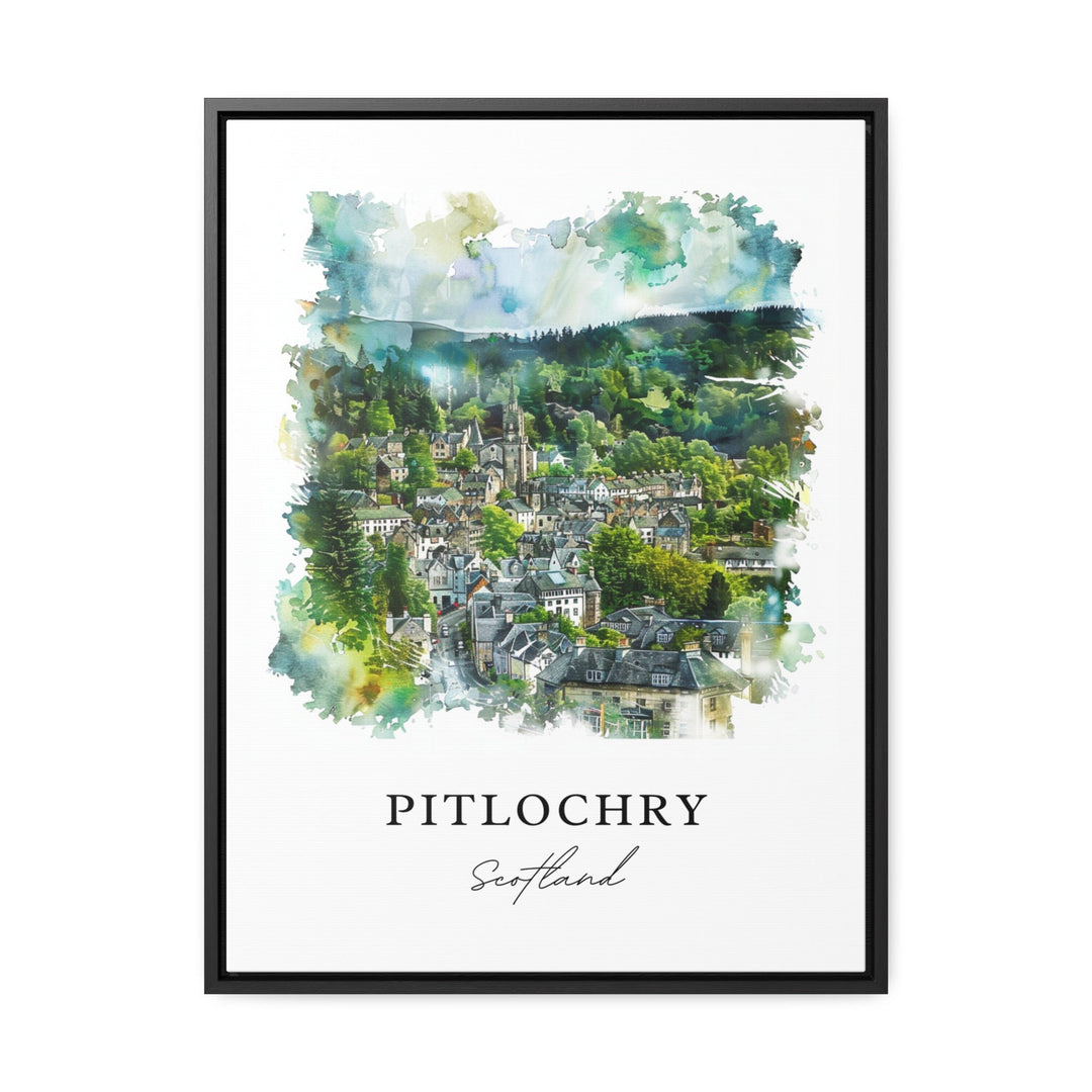 Pitlochry Wall Art, Pitlochry Scotland Print, Pitlochry Watercolor, Pitlochry Gift,