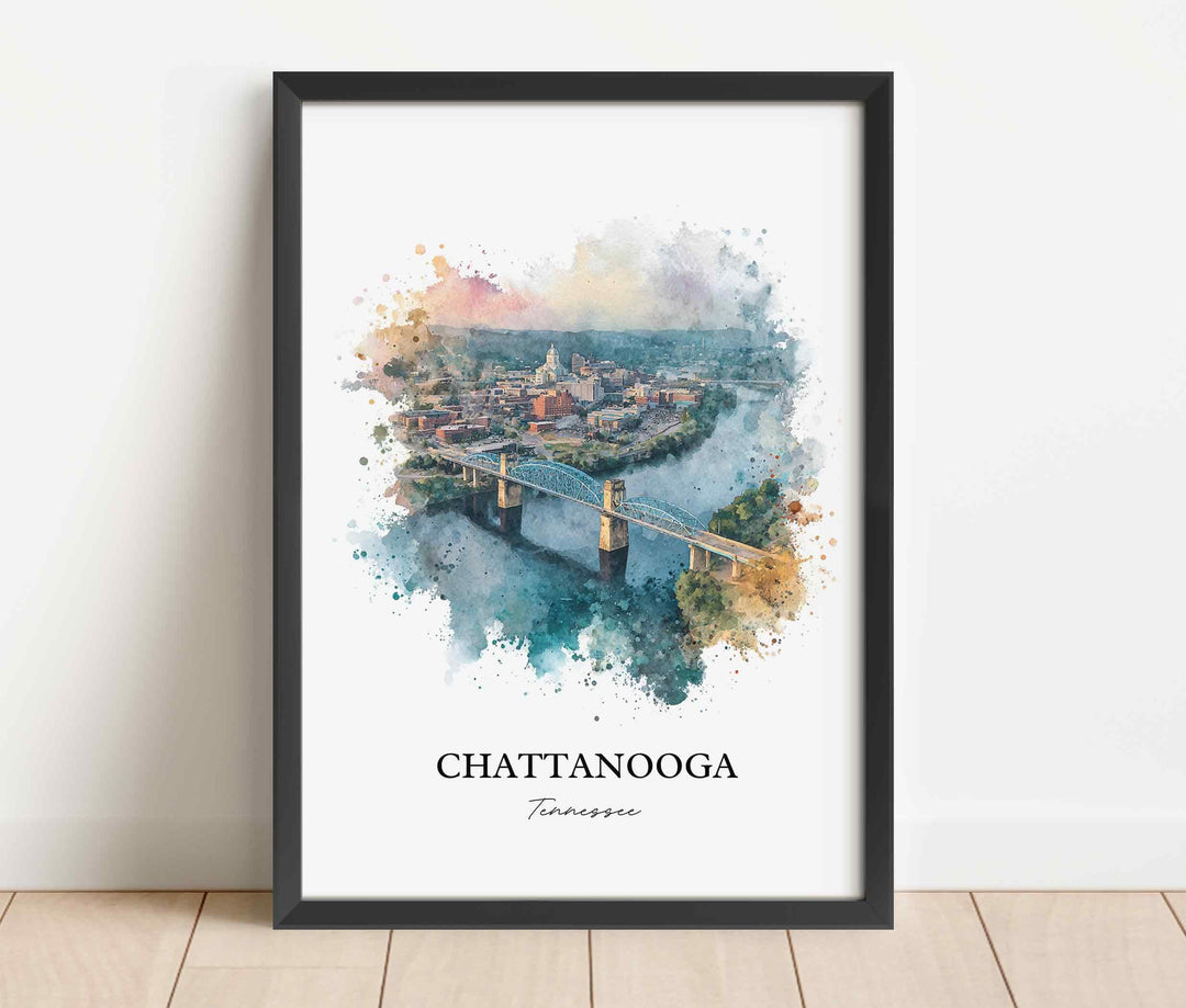 Chattanooga, Tennessee – Watercolor Art Print