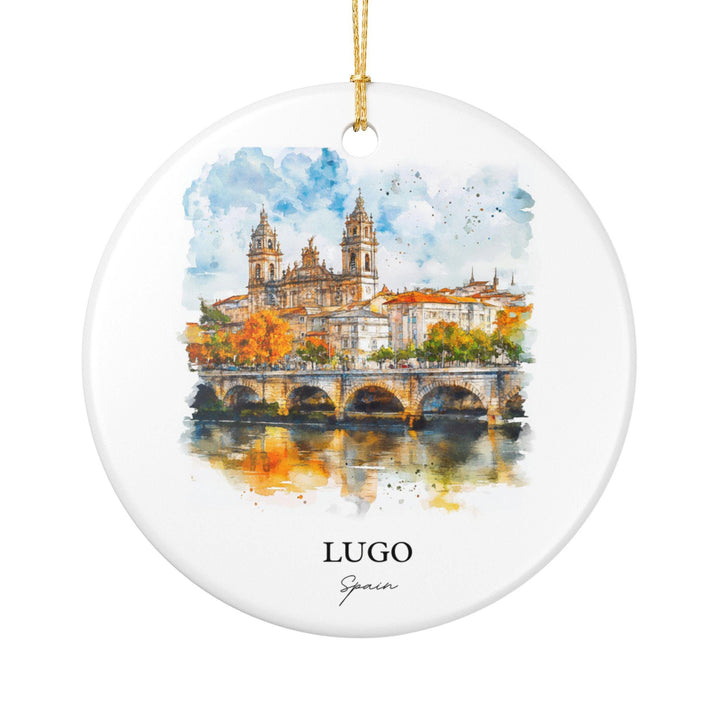Lugo Spain Ornament: Unique Lugo Spain Souvenir, Lugo Spain Xmas Decor, and Authentic Spain Gift