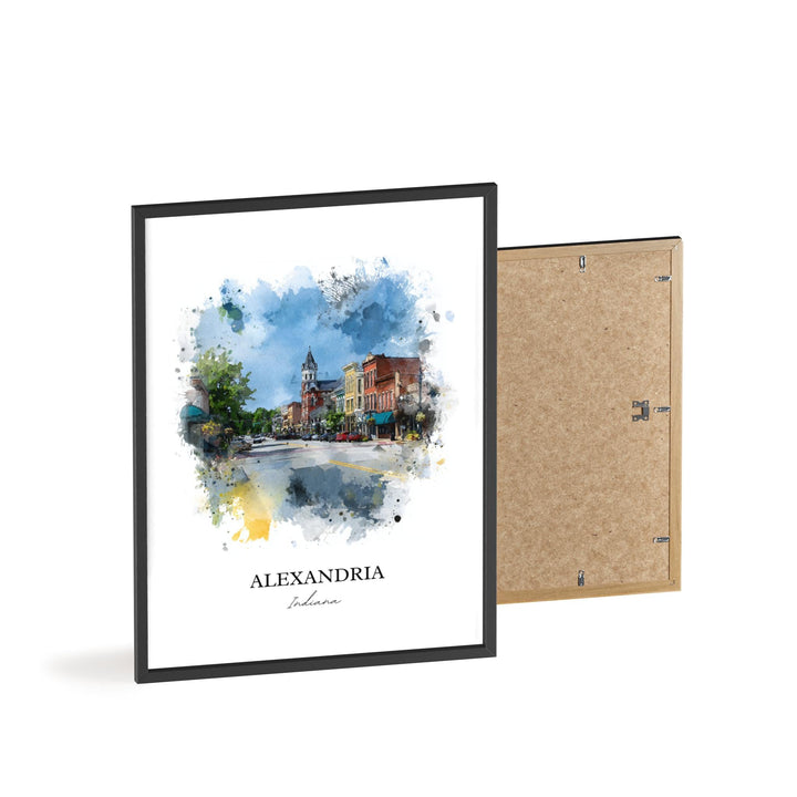 Alexandria, Indiana – Watercolor Art Print