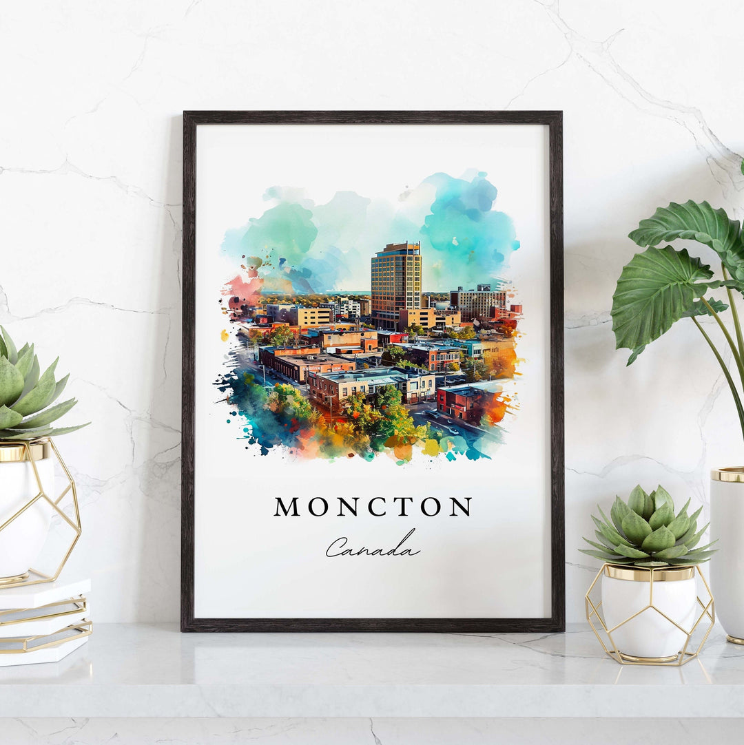 Moncton Canada wall art art - Canada, Moncton print, Moncton Wedding gift, Birthday present, Custom Text, Perfect Gift