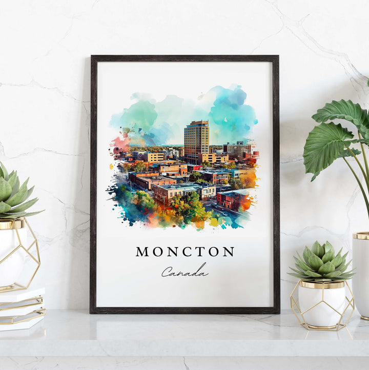 Moncton Canada wall art art - Canada, Moncton print, Moncton Wedding gift, Birthday present, Custom Text, Perfect Gift