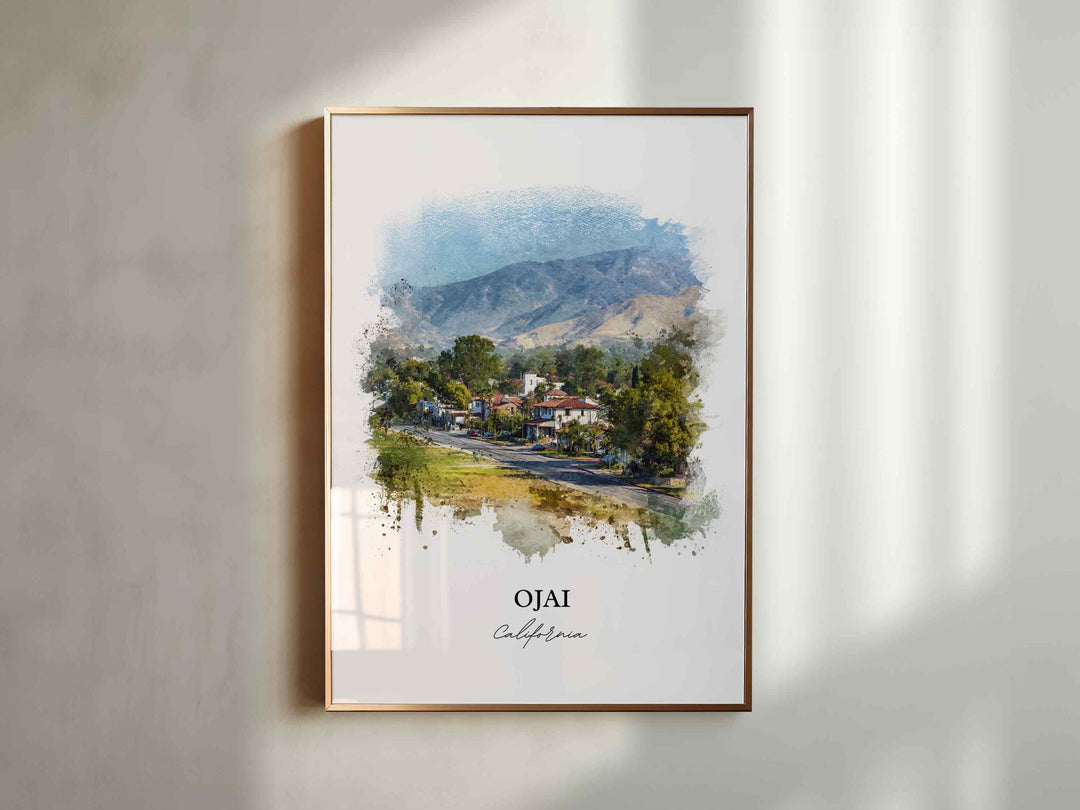 Ojai, California – Watercolor Art Print