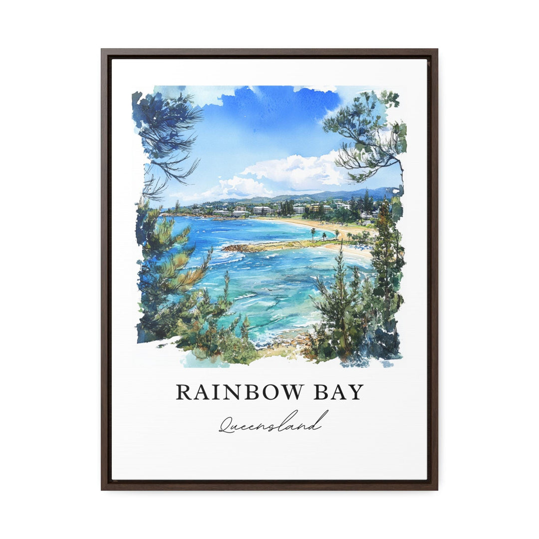 Rainbow Bay Wall Art, Rainbow Bay Beach Print, Gold Coast Watercolor Art, Queensland Gift, Travel Print, Travel Poster, Housewarming Gift