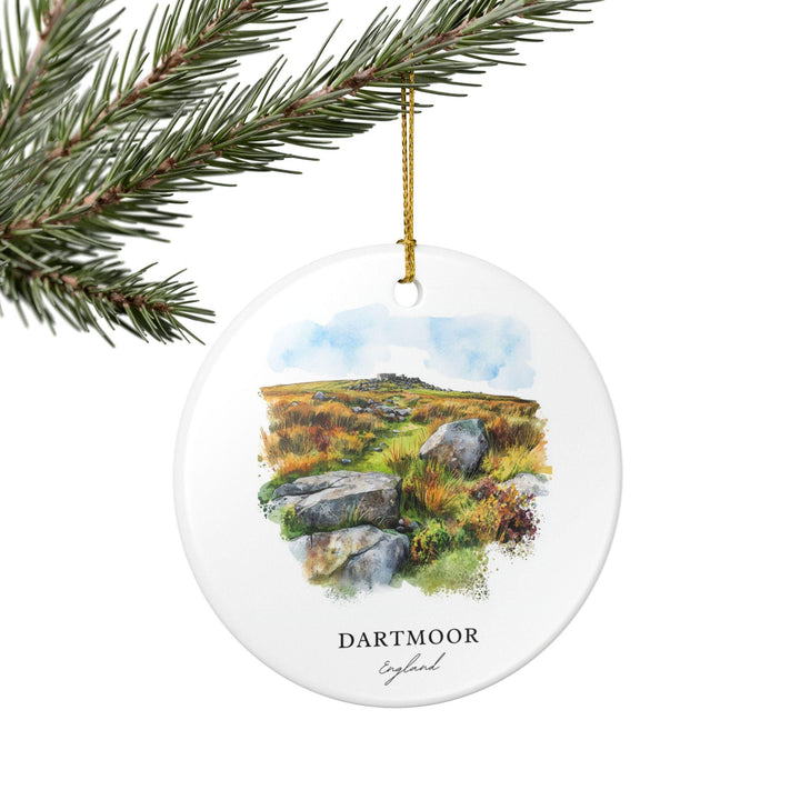 Dartmoor, England Ornament: Unique Dartmoor Souvenir, Dartmoor Xmas Decor, and Authentic Dartmoor England Gift