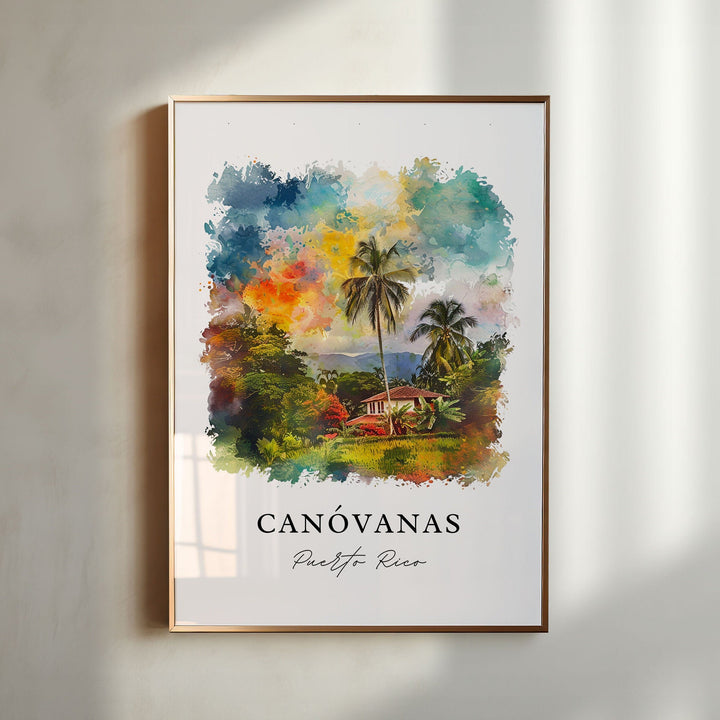 Canóvanas Wall Art, Canóvanas Print, Canóvanas PR Watercolor, Canovanas Puerto Rico Gift,