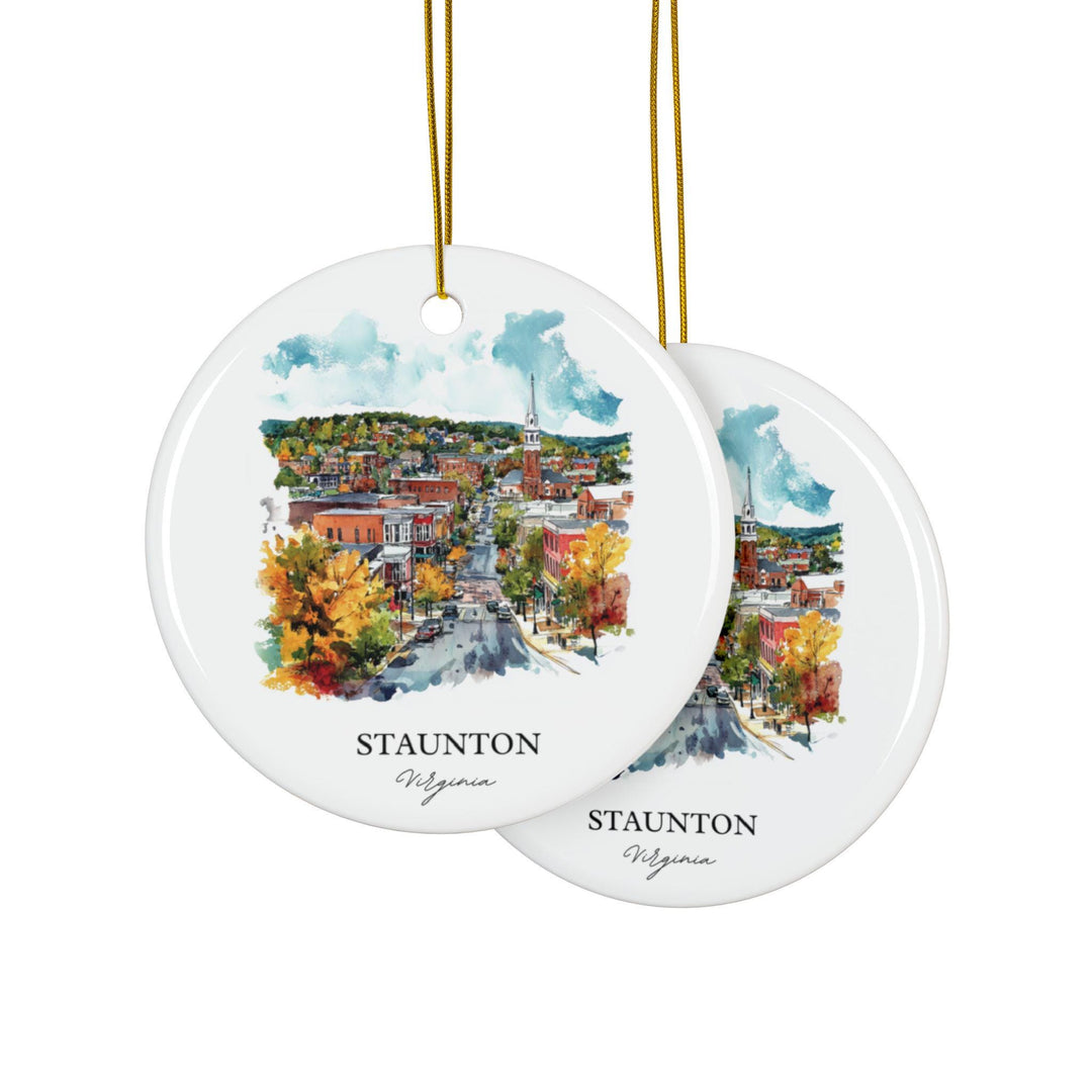 Staunton Virginia Ornament: Unique Staunton Souvenir, Staunton Xmas Decor, and Authentic Staunton VA Gift
