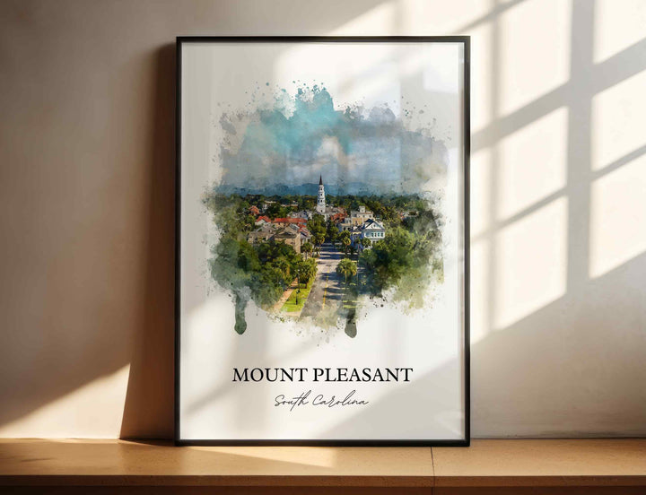 Mount Pleasant, South Carolina – Watercolor Art Print