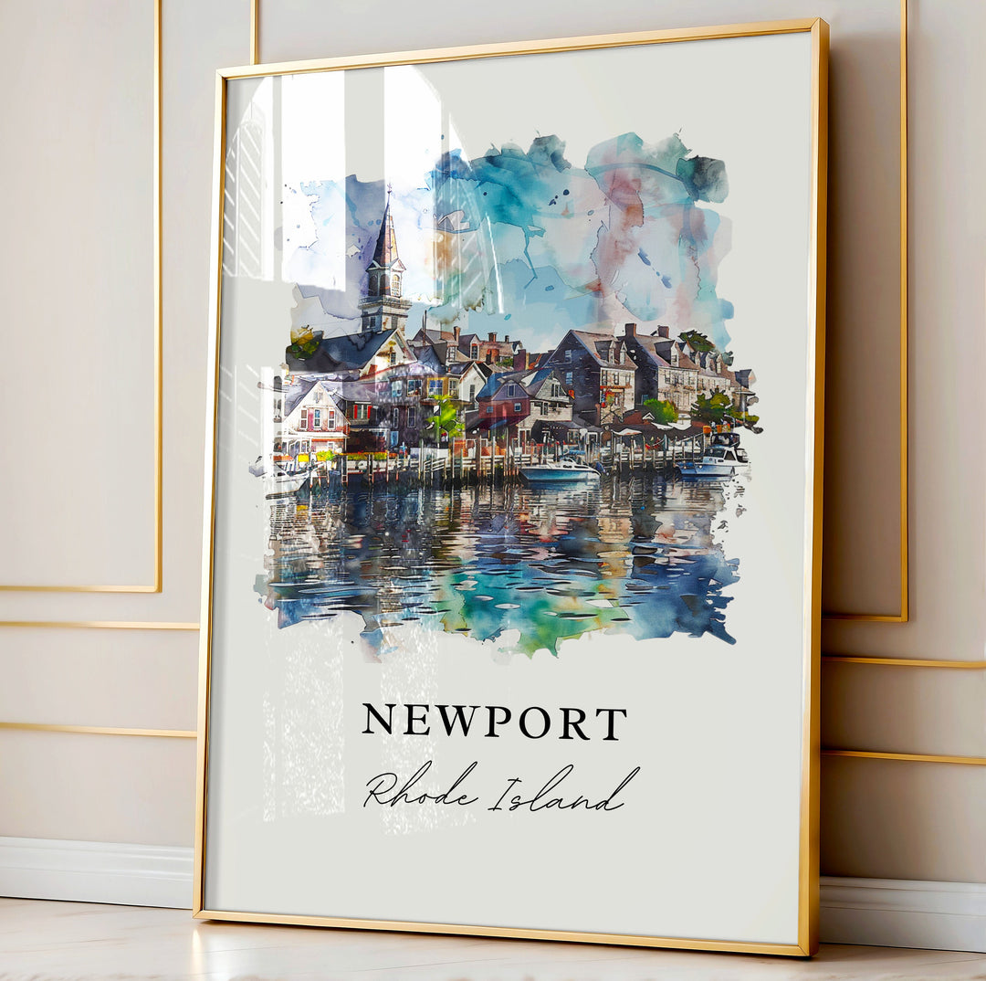 Newport, Rhode Island, Rhode Island – Watercolor Art Print
