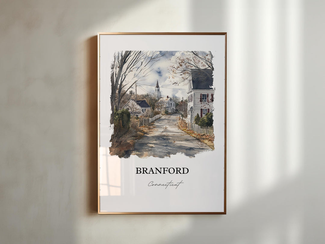 Branford, Connecticut, Connecticut – Watercolor Art Print