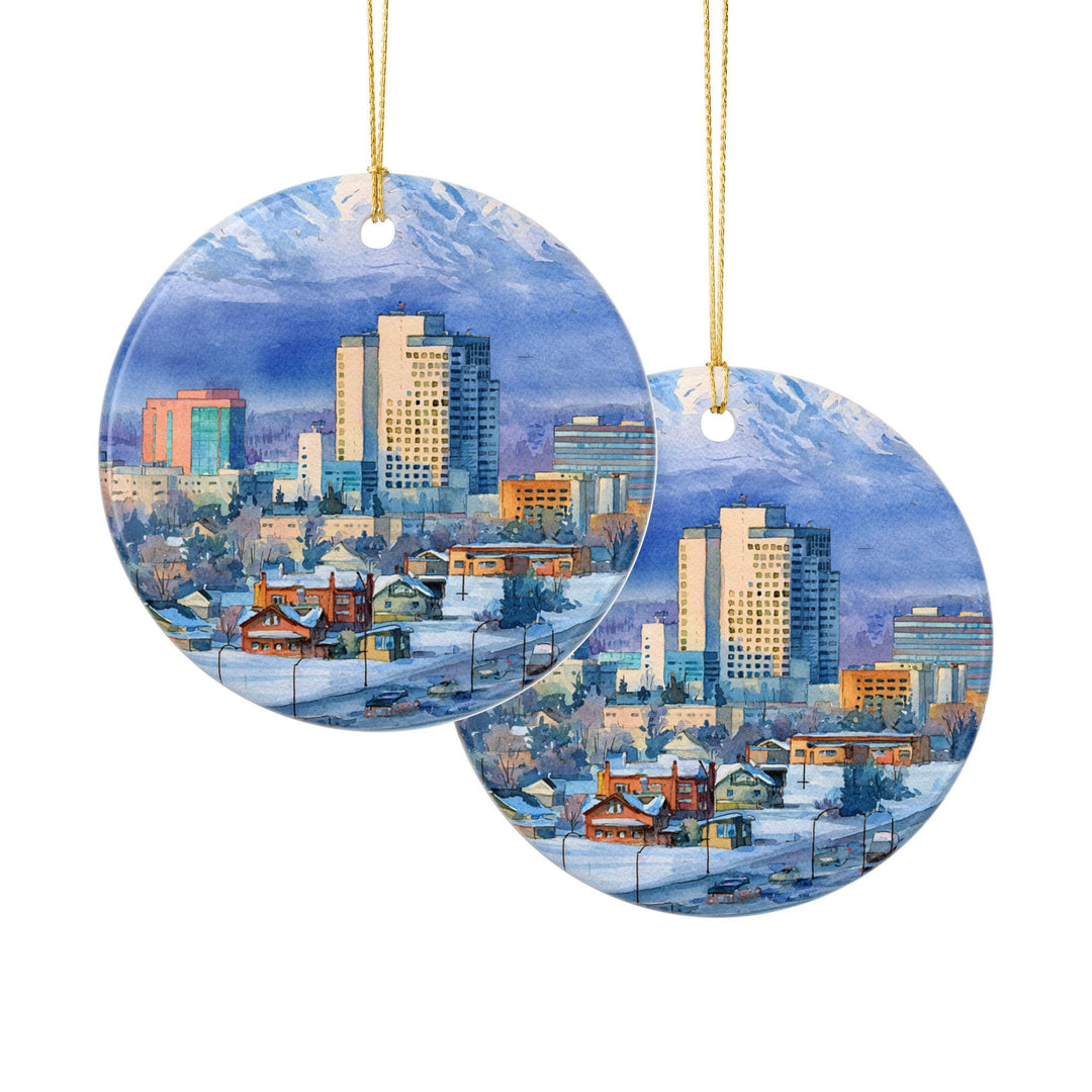 Anchorage AK Ornament: Unique Anchorage Souvenir, Anchorage Xmas Decor, and Authentic Anchorage Alaska Gift