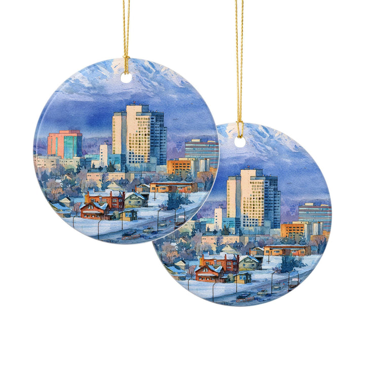 Anchorage AK Ornament: Unique Anchorage Souvenir, Anchorage Xmas Decor, and Authentic Anchorage Alaska Gift