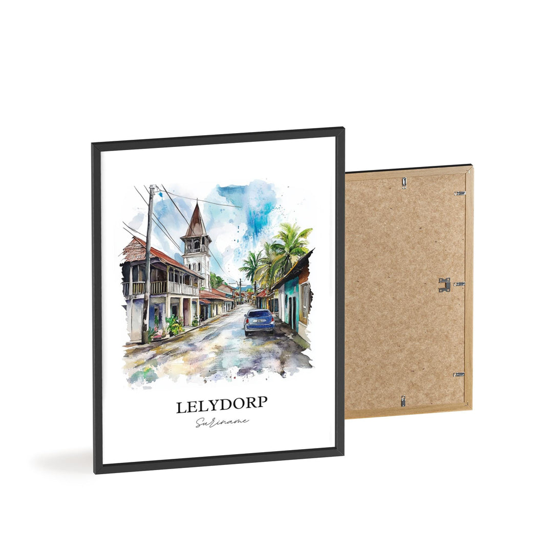 Lelydorp, Suriname – Watercolor Art Print