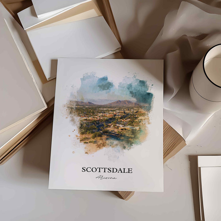 Scottsdale, Arizona – Watercolor Art Print