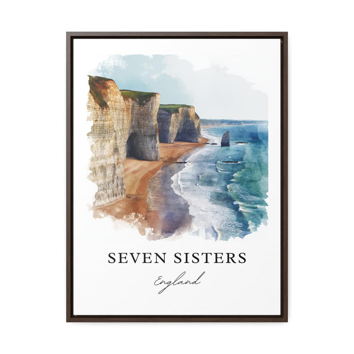 Seven Sisters Wall Art, East Sussex Print, Seven Sisters Cliffs Art, English Channel Gift, Travel Print, Travel Poster, Housewarming Gift