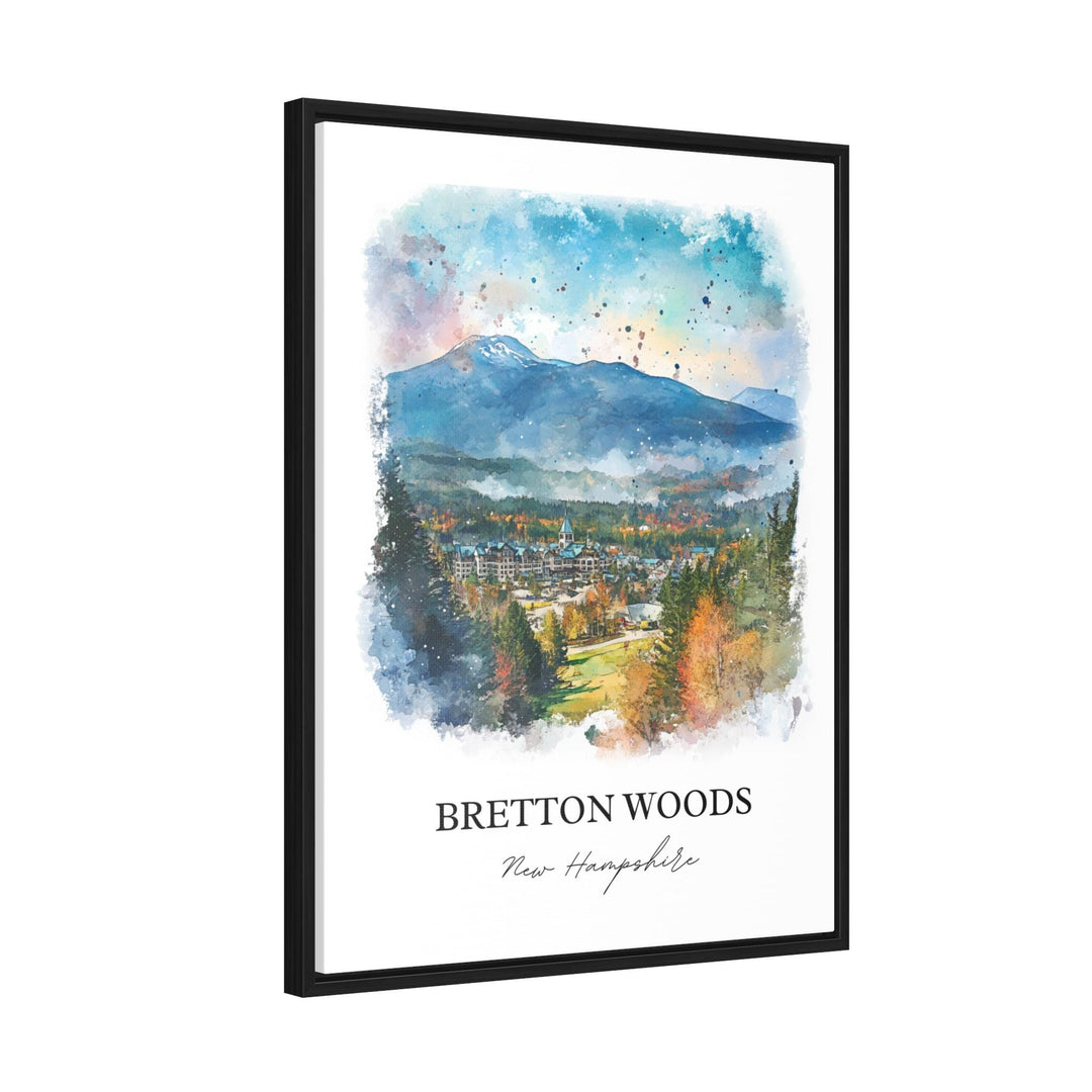 Bretton Woods NH Wall Art, Carroll NH Print, New Hampshire Watercolor, Bretton Woods NH Gift, Travel Print, Travel Poster, Housewarming Gift
