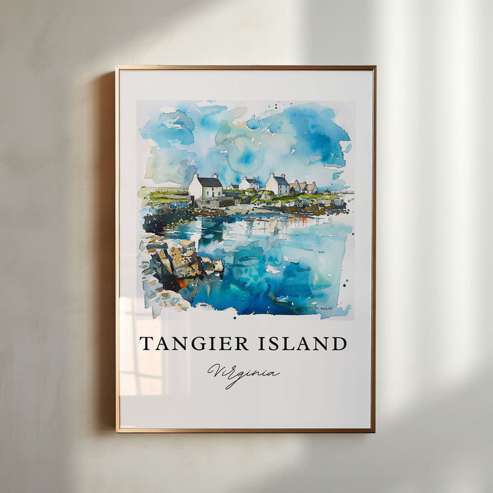 Tangier Island VA Art, Tangier Island Print, Tangier Island Watercolor, Chesapeake Bay Gift,