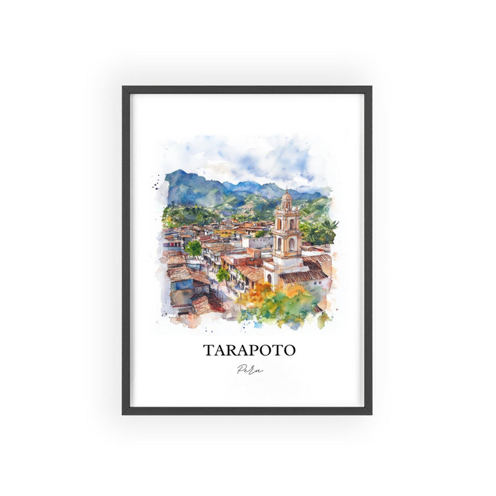 Tarapoto Peru Wall Art, San Martín Region Print, Peru Watercolor Art, Tarapoto Peru Gift, Travel Print, Travel Poster, Housewarming Gift