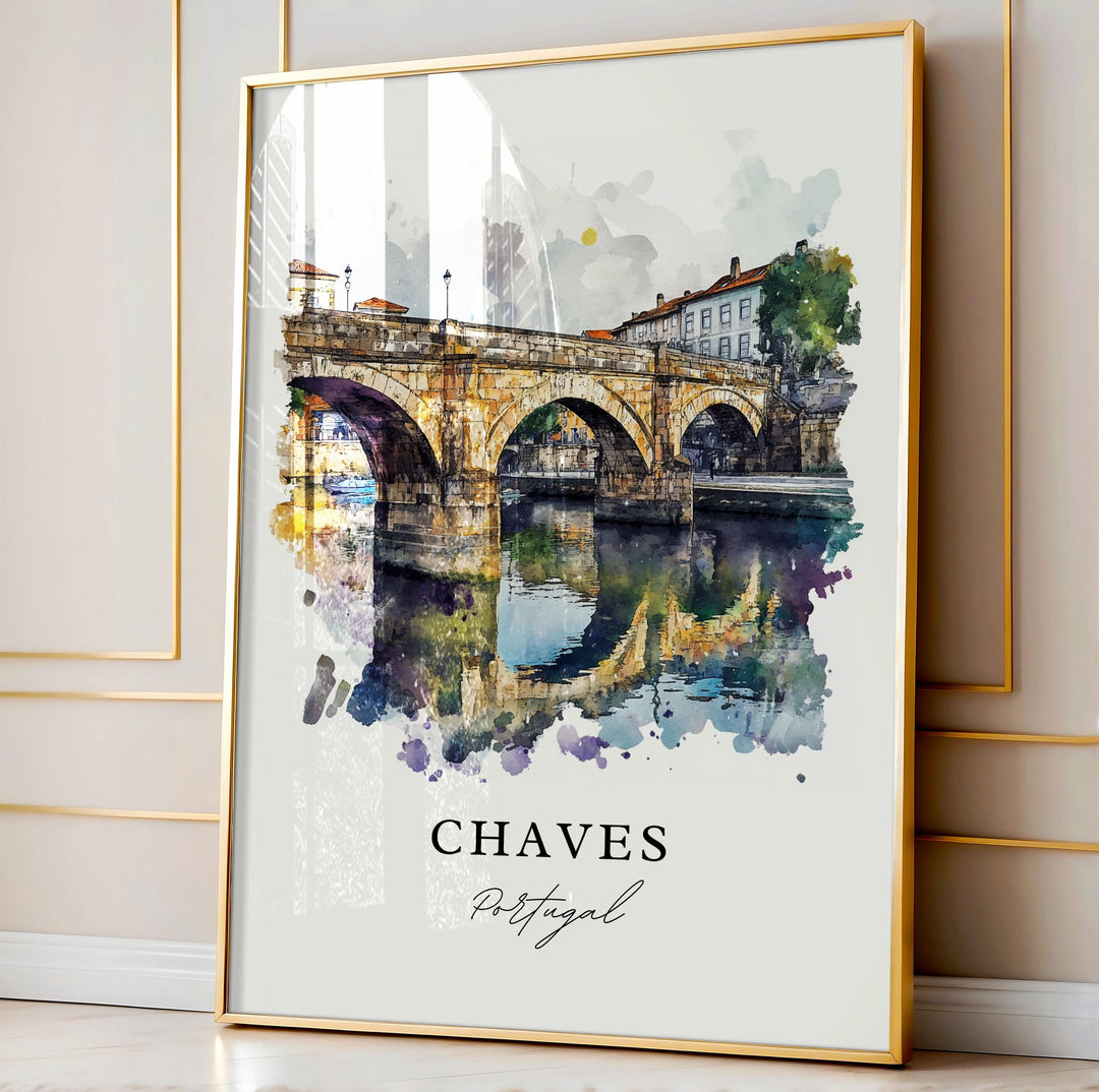 Chaves, Portugal – Watercolor Art Print