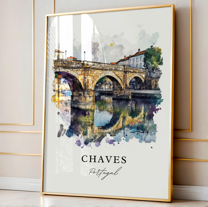 Chaves, Portugal – Watercolor Art Print