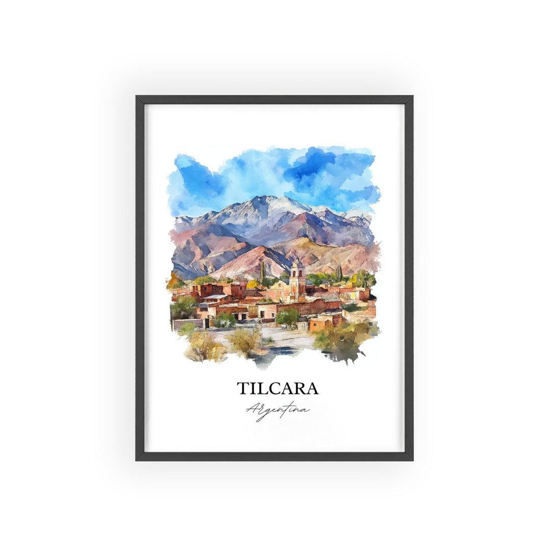 Tilcara Argentina Wall Art, Jujuy Print, Argentina Watercolor Art, Tilcara Argentina Gift, Travel Print, Travel Poster, Housewarming Gift
