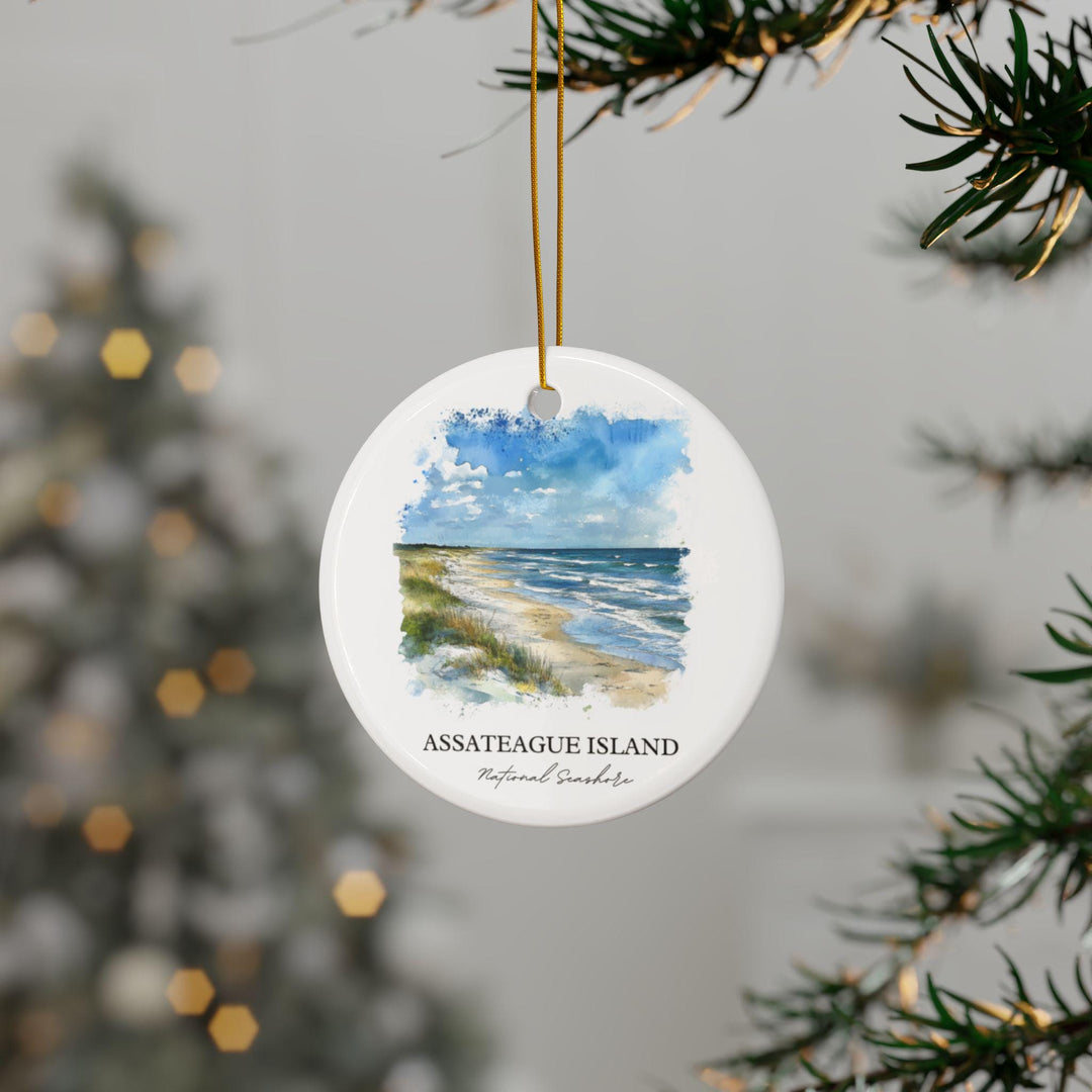 Assateague Island Ornament: Unique Assateague Island Souvenir, Assateague Island Xmas Decor, and Authentic Assateague Island Gift