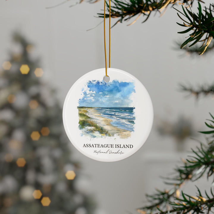 Assateague Island Ornament: Unique Assateague Island Souvenir, Assateague Island Xmas Decor, and Authentic Assateague Island Gift