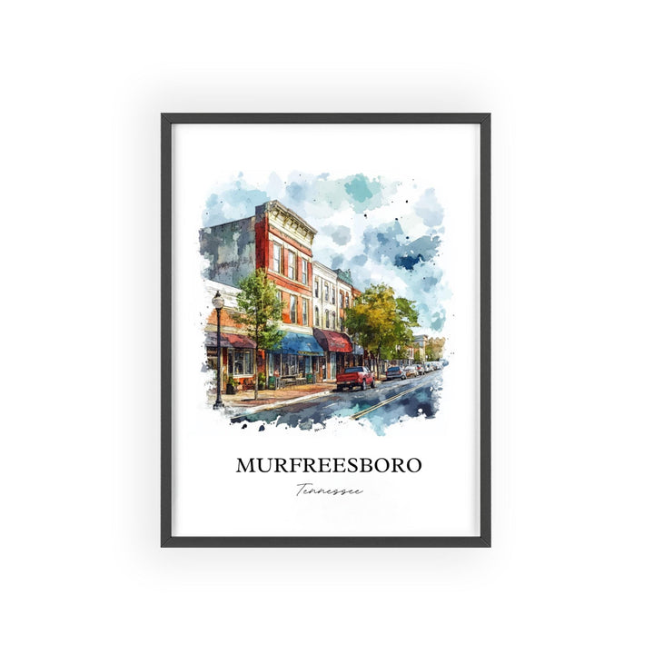 Murfreesboro, TN, USA – Watercolor Art Print
