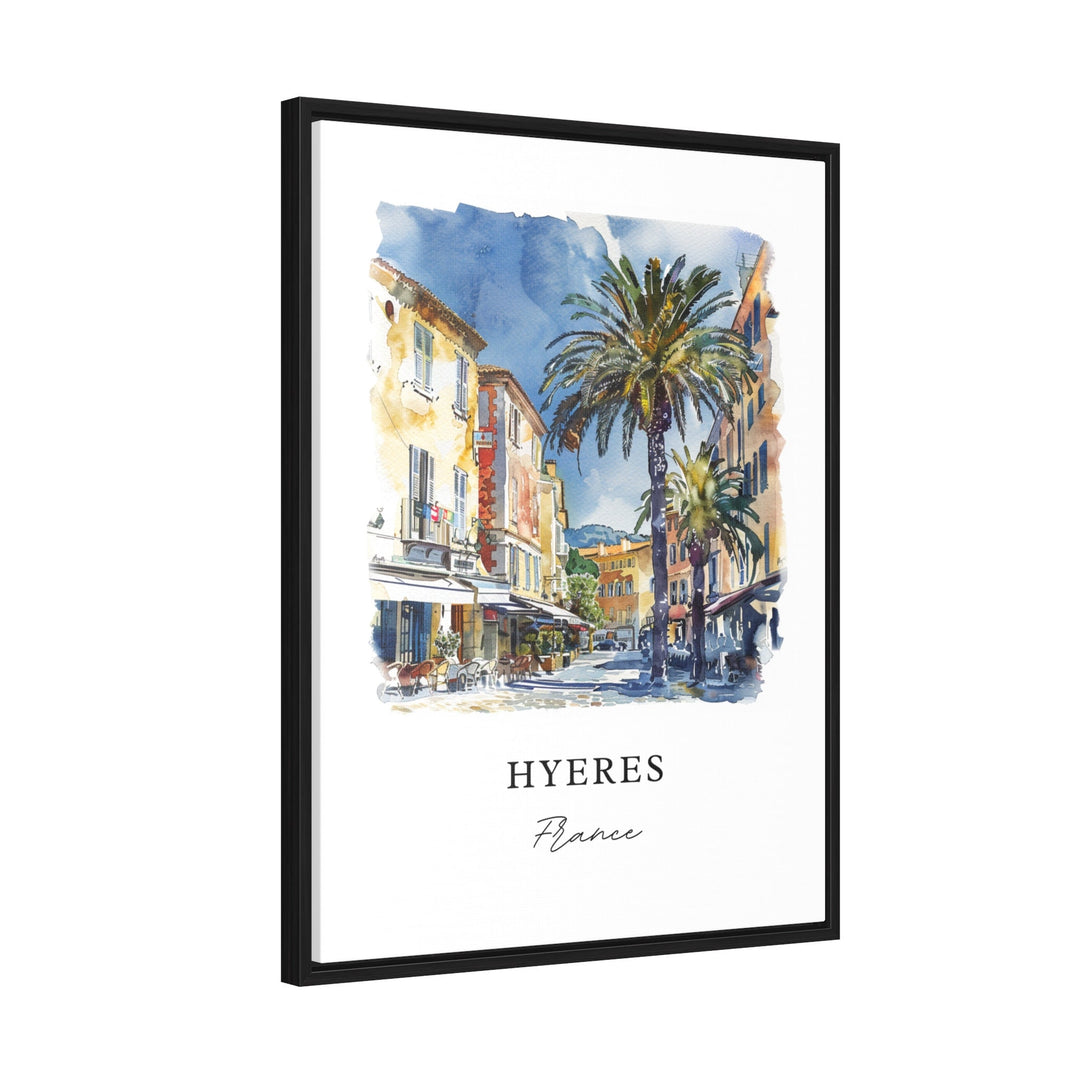 Hyères France Art, Hyères FR Print, Hyeres Watercolor, Mediterranean Coast France Gift,